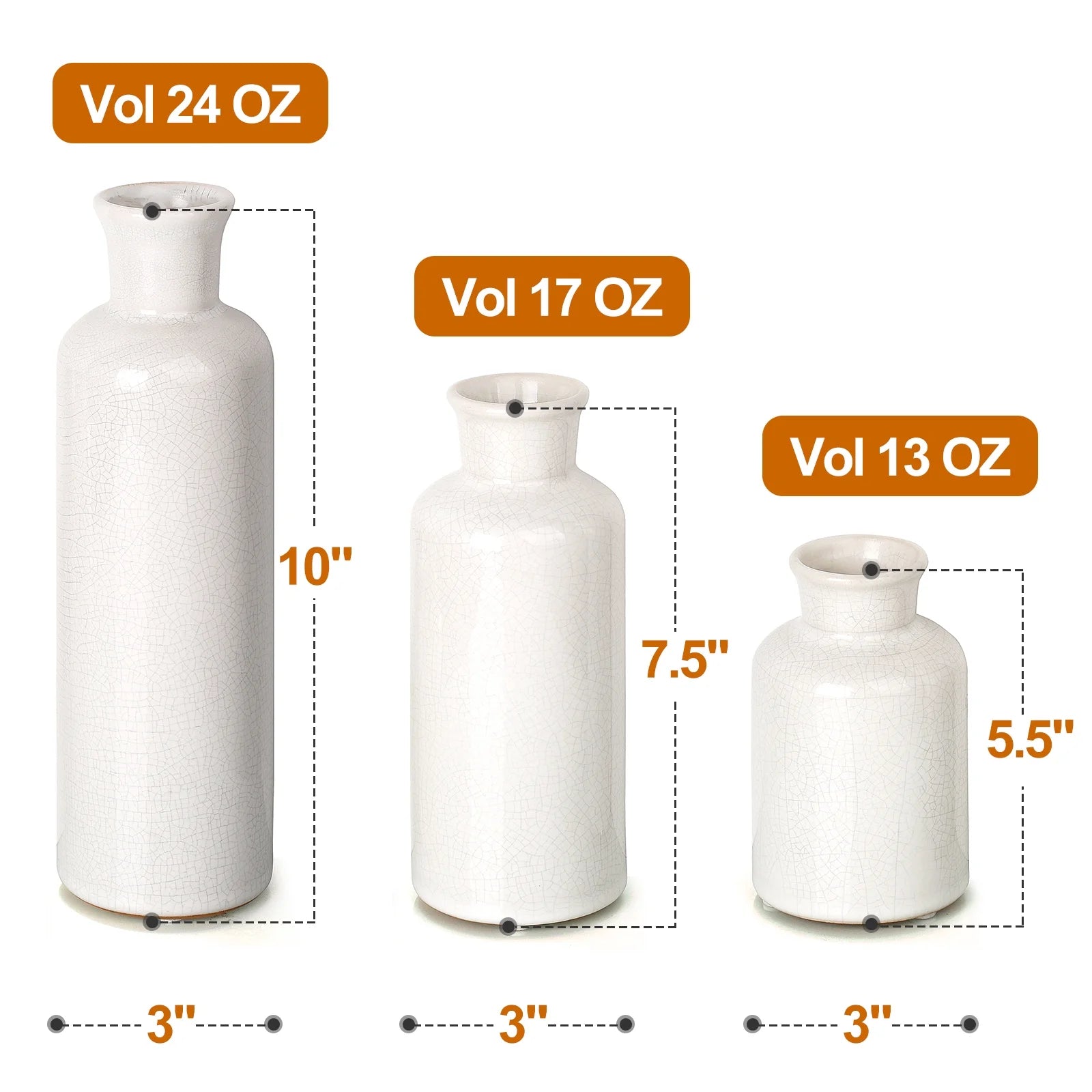 Crackled Bloom Glass Vase