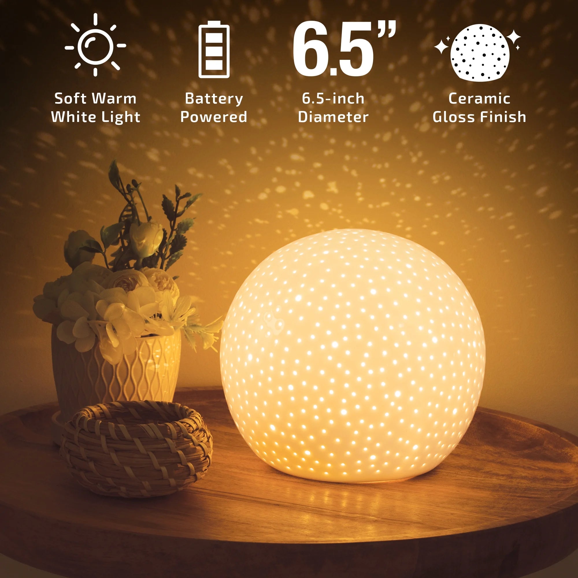 Porcelain Luna Sphere Lamp