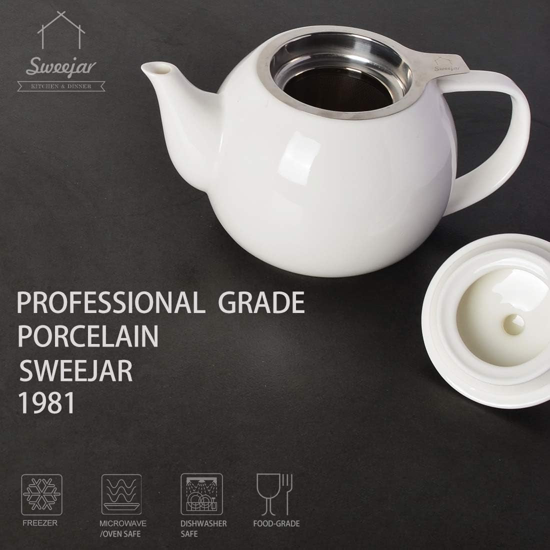 Porcelain Infuser Teapot (White)