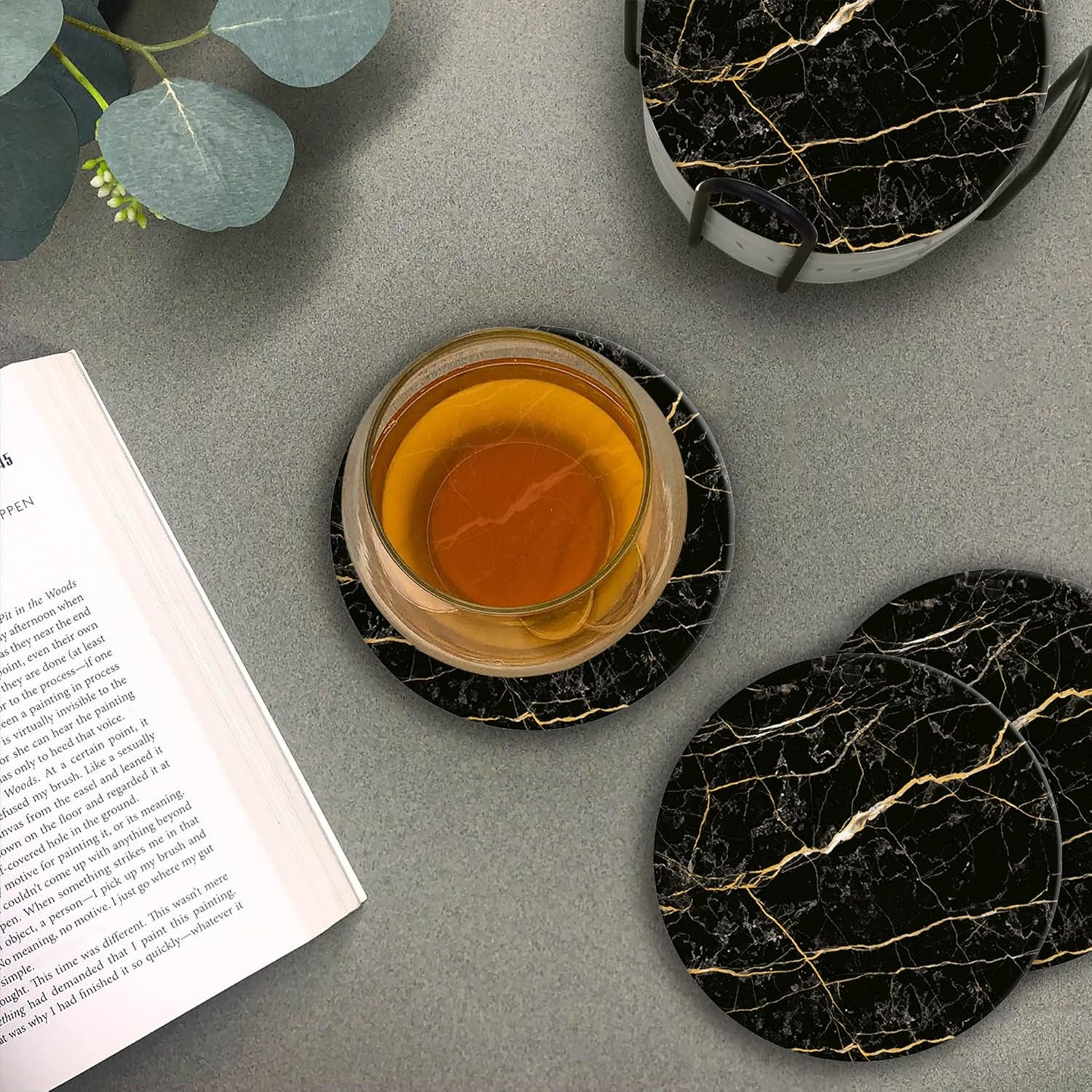 Stone Ritual Coasters - Black Gold