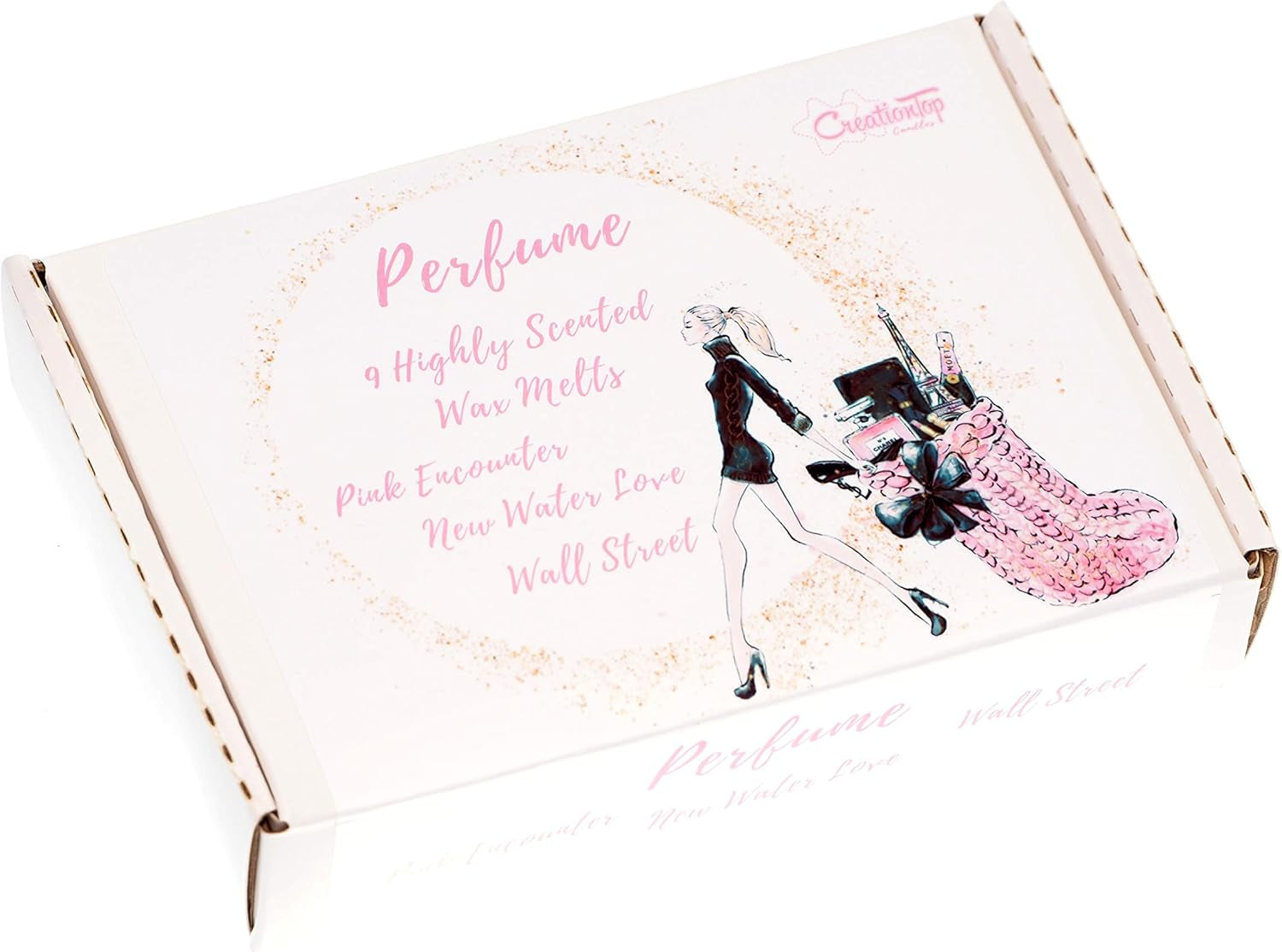 Scented Wax Melts Wax Cubes - Wax Warmer Cubes - Luxury Gift Box - Soy Wax Air Freshener - Freshness, Flower Arrangement. Fruit Cocktail, Perfume, Christmas Night (Perfume)