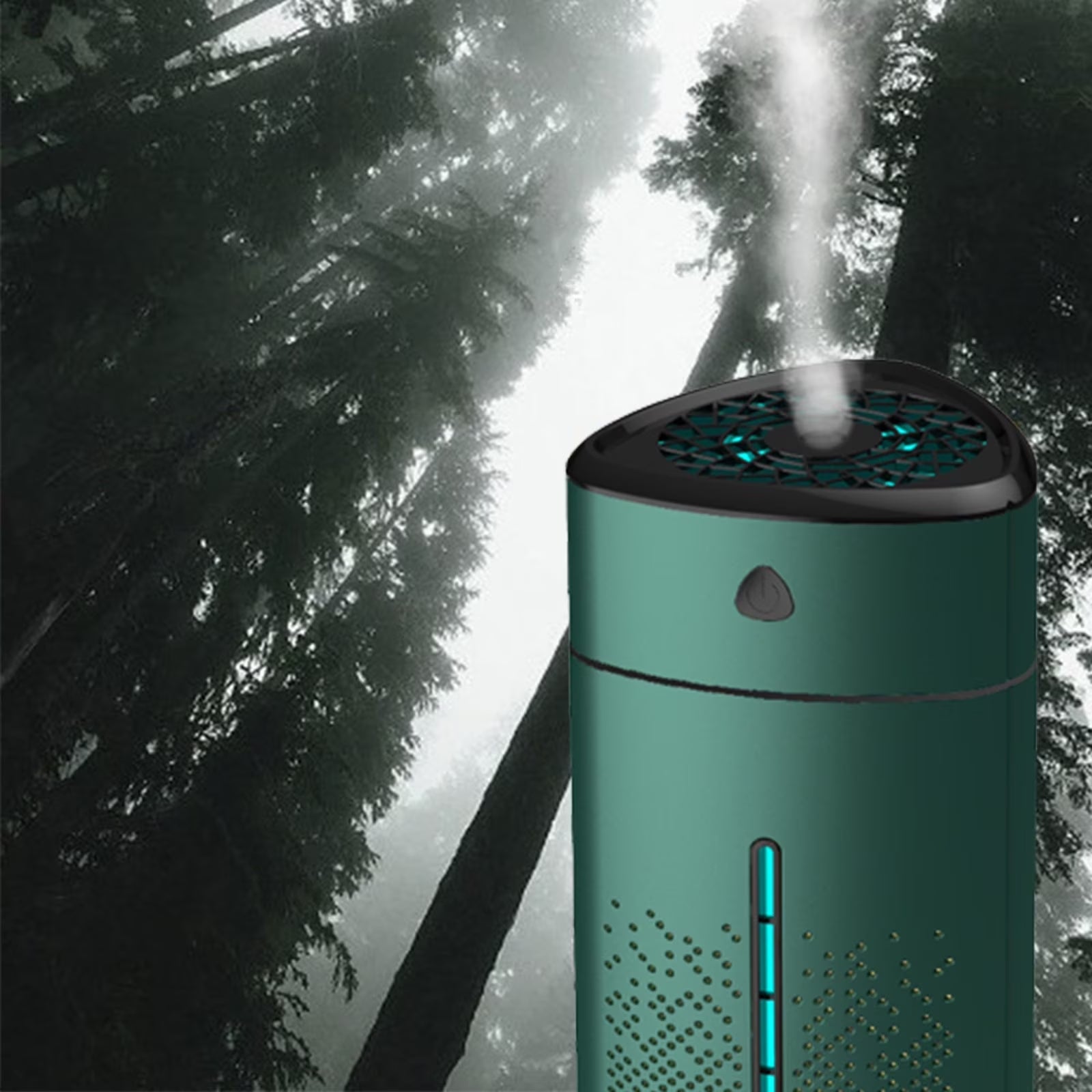 1L Cool Mist Humidifier for Bedroom Large Room Living Room Large Capacity Humidifier with Sterilize and Essential Oil Diffuser Aroma Oil Diffuser White Green