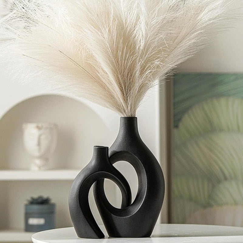 Black Cathedral Vase Duo