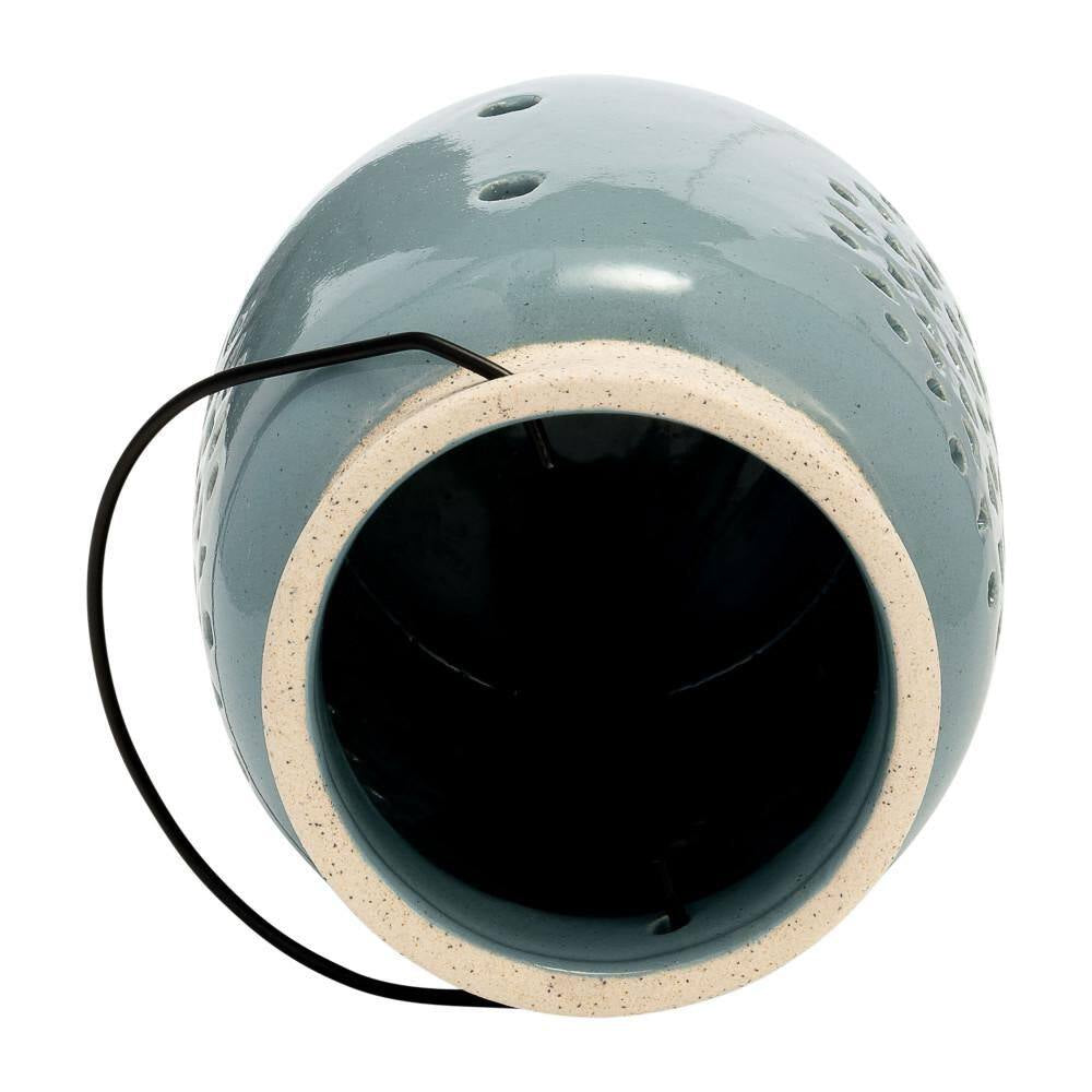 Stoneware Lantern – Blue Smoke