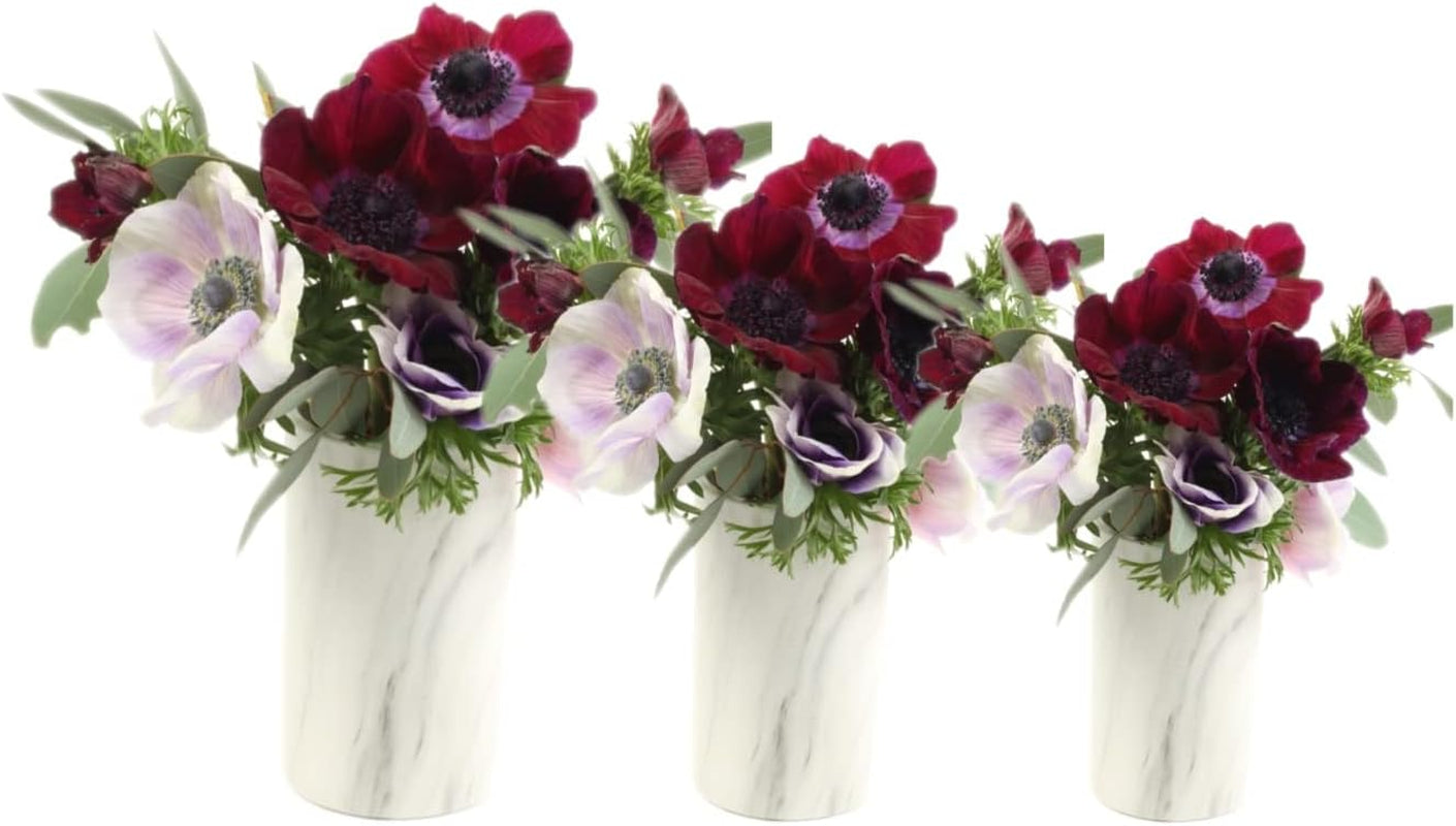 Marble Cylinder Vase Set