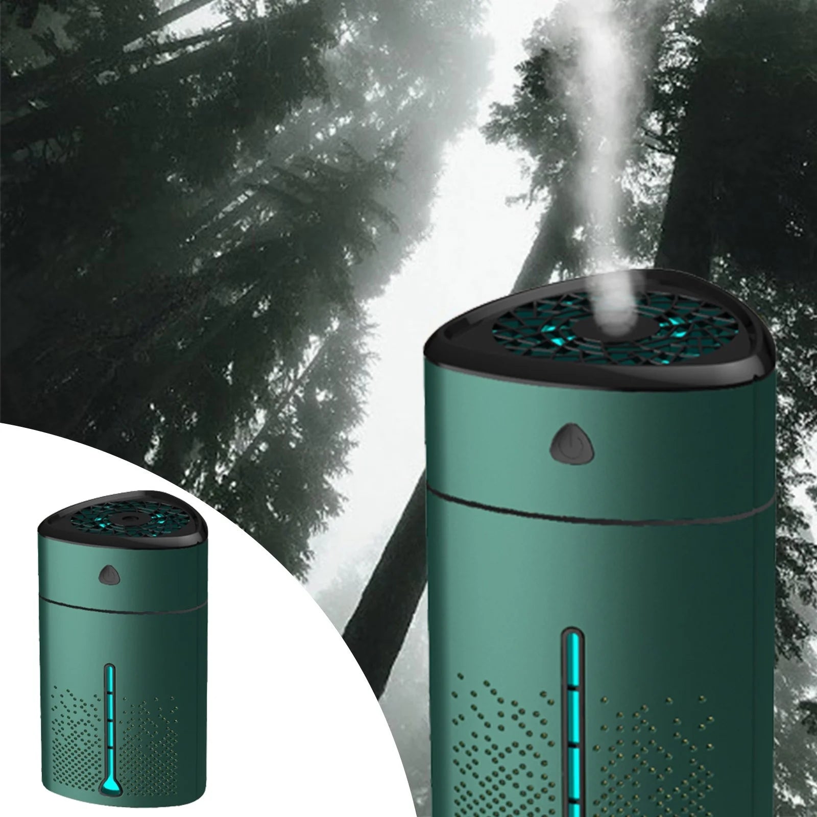1L Cool Mist Humidifier for Bedroom Large Room Living Room Large Capacity Humidifier with Sterilize and Essential Oil Diffuser Aroma Oil Diffuser White Green
