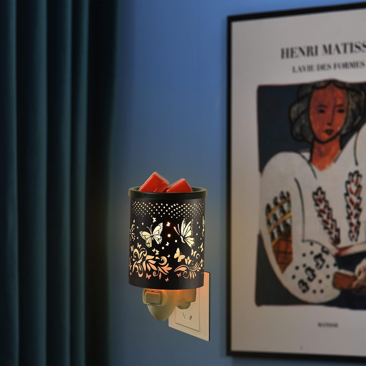 Plug in Wax Warmer,Candle Wax Warmer for Scented Wax Melt Warmer,Electric Wax Burner as Gifts for Mom Grandma Women (Butterfly)…