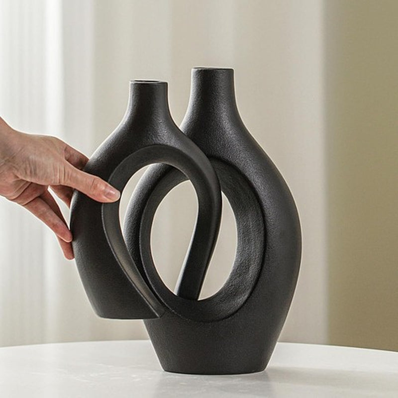 Black Cathedral Vase Duo