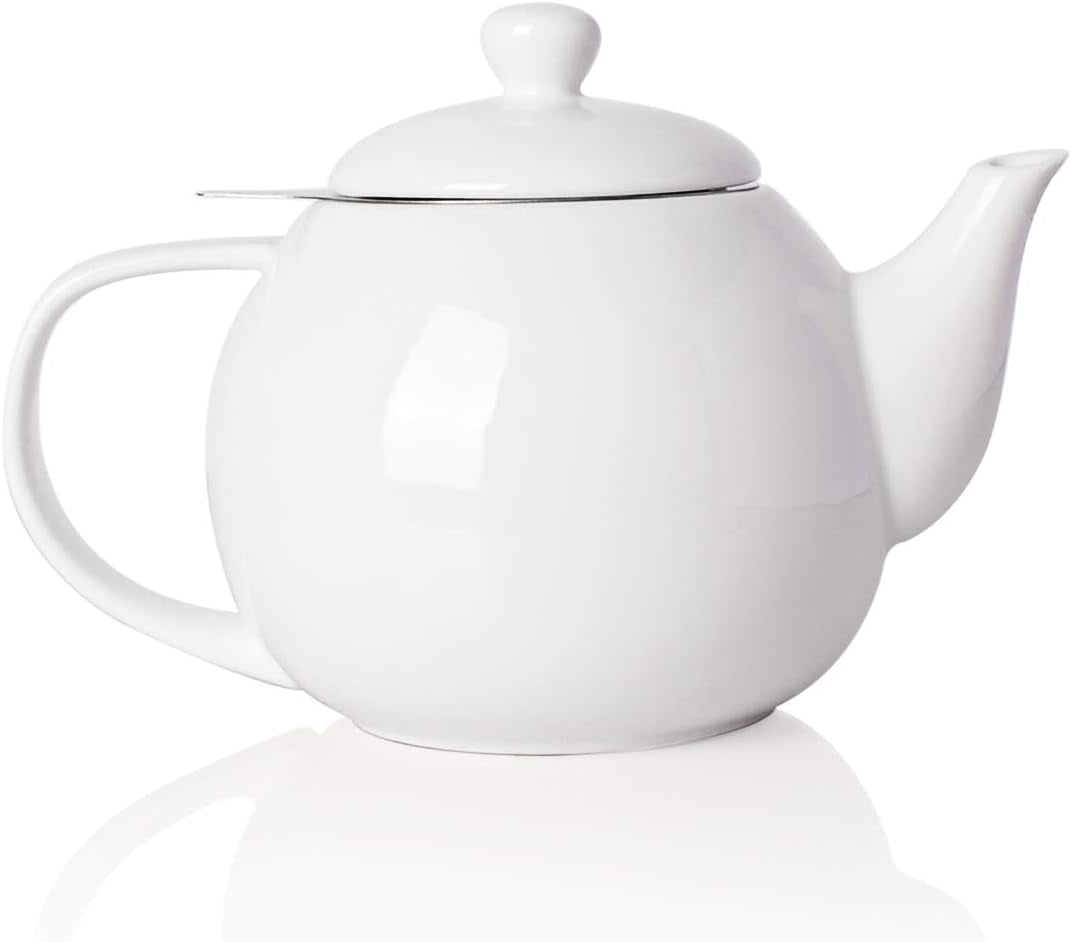 Porcelain Infuser Teapot (White)