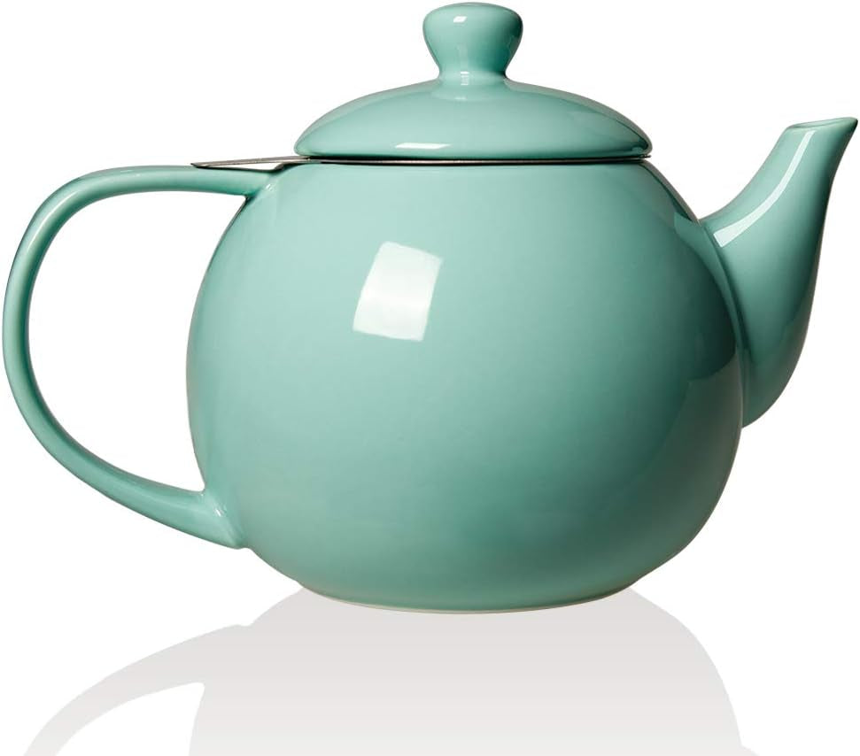 Porcelain Infuser Teapot (Turquoise)