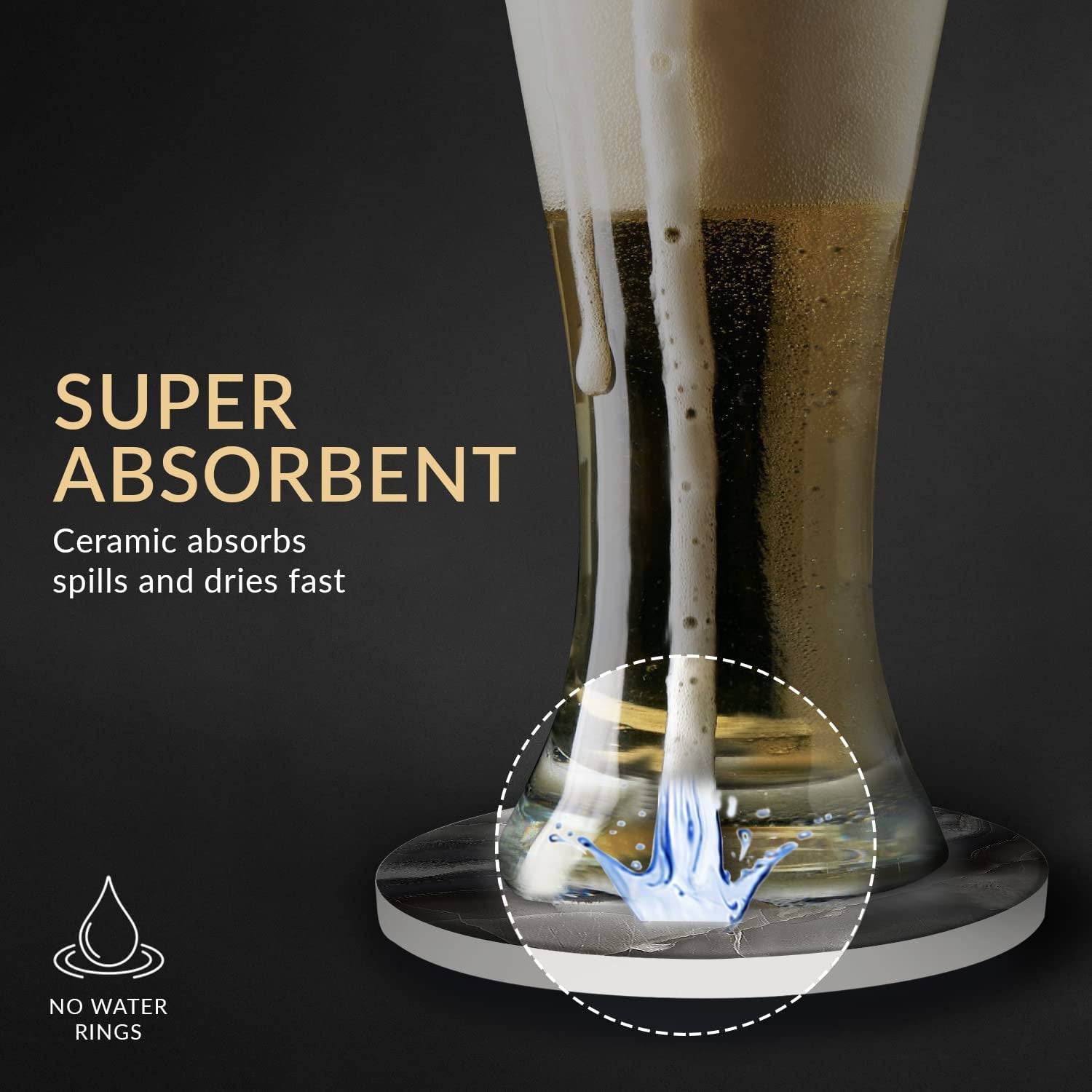 Stone Ritual Coasters - Black Gold