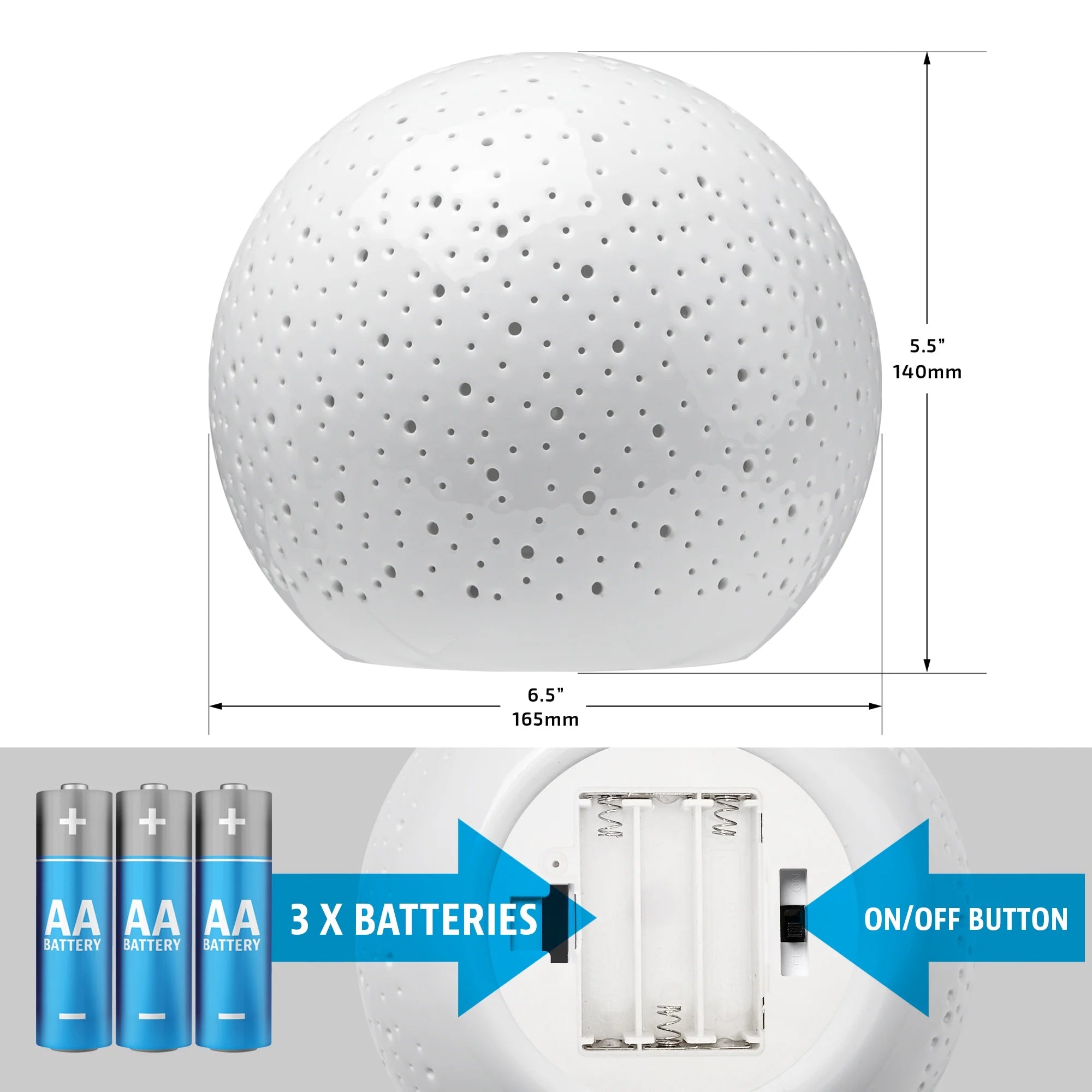 Porcelain Luna Sphere Lamp