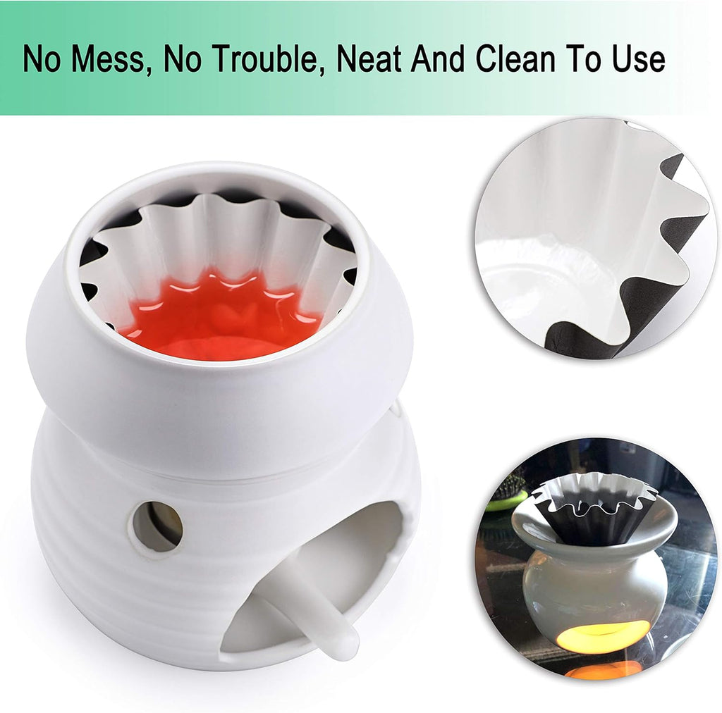 Pack of 100 Reusable Wax Melt Warmer Liners Tray, Leakproof Wax Liners Tray for Electric Wax Warmers, Plug in Warmers, Candle Warmer, Wax Melter and Wax Burner