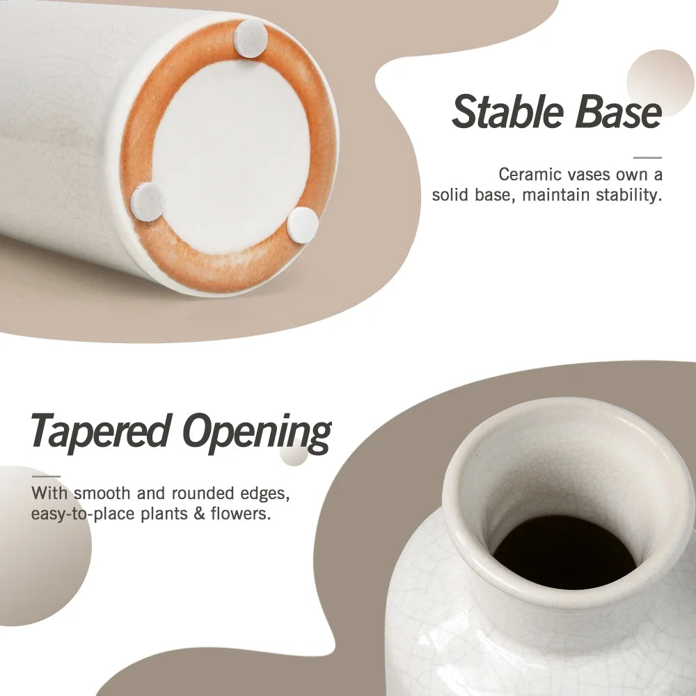 Crackled Bloom Glass Vase 