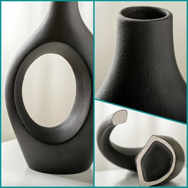 Black Cathedral Vase Duo