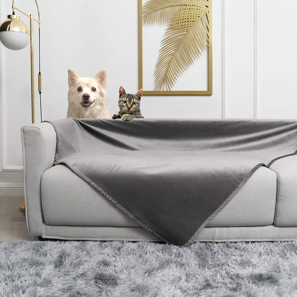 Waterproof Dog Blanket Bed Cover Dog Crystal Velvet Fuzzy Cozy Plush Pet Blanket Throw Blanket for Couch Sofa