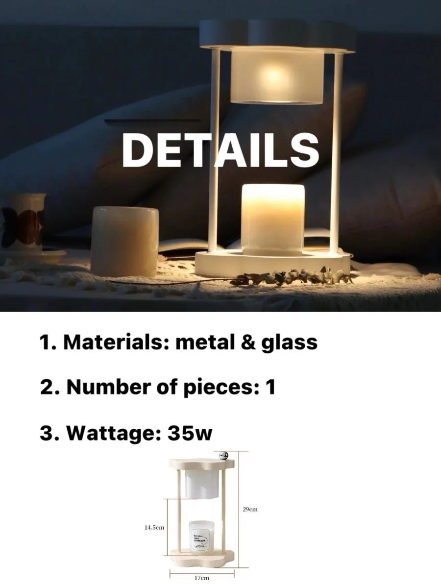 Cute Nordic Dimmable Petal Floral Candle Warmer Lamp with Timer