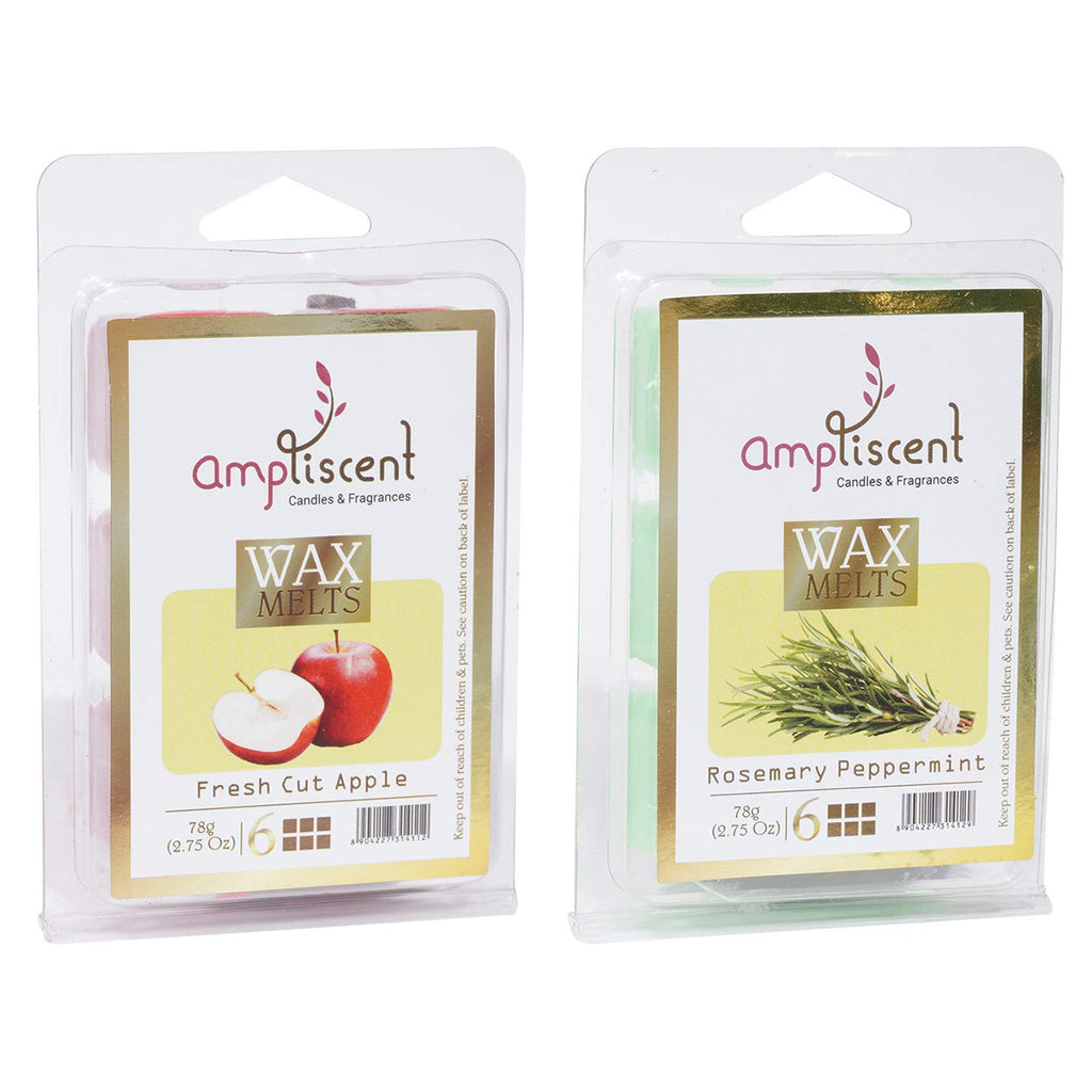 Wax Melts - Rosemary Peppermint and Fresh Cut Apple - Set of 2 (2.5 Oz)