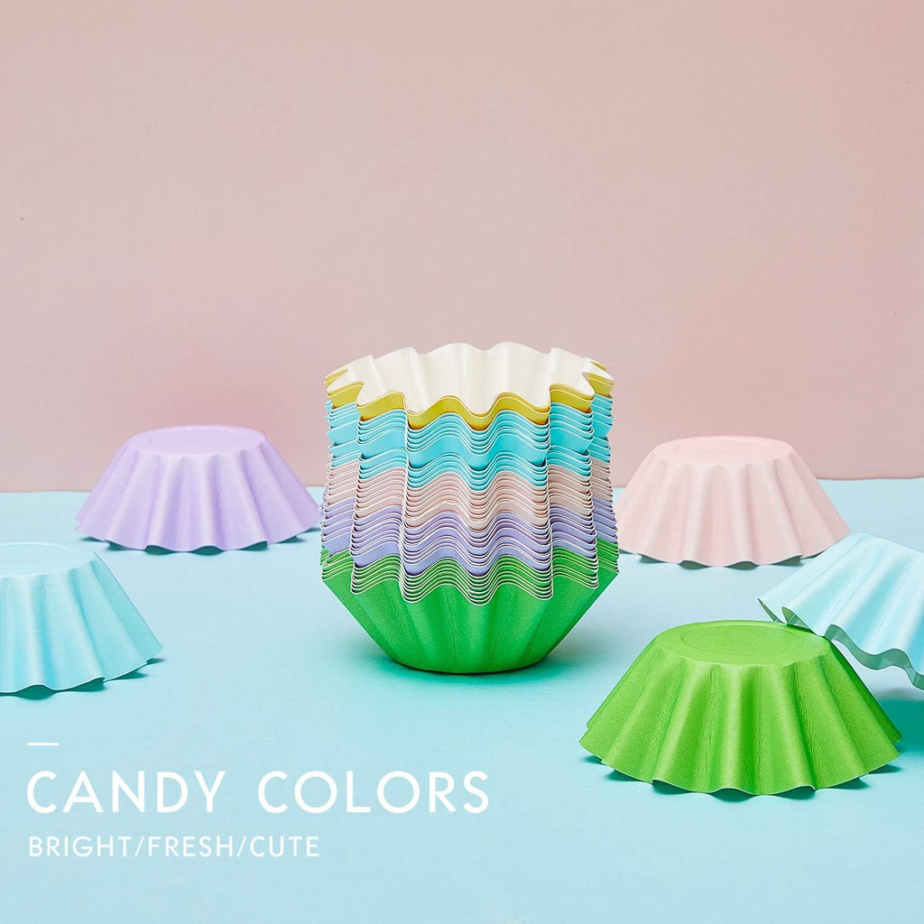 Wax Melt Liners Reusable Wax Warmer Containers Leakproof Cups for Scented Candle, Paper Holders for Electric Pluggable Melter and Burner(Pink, Blue, Green, Yellow, Purple,100 Pieces)