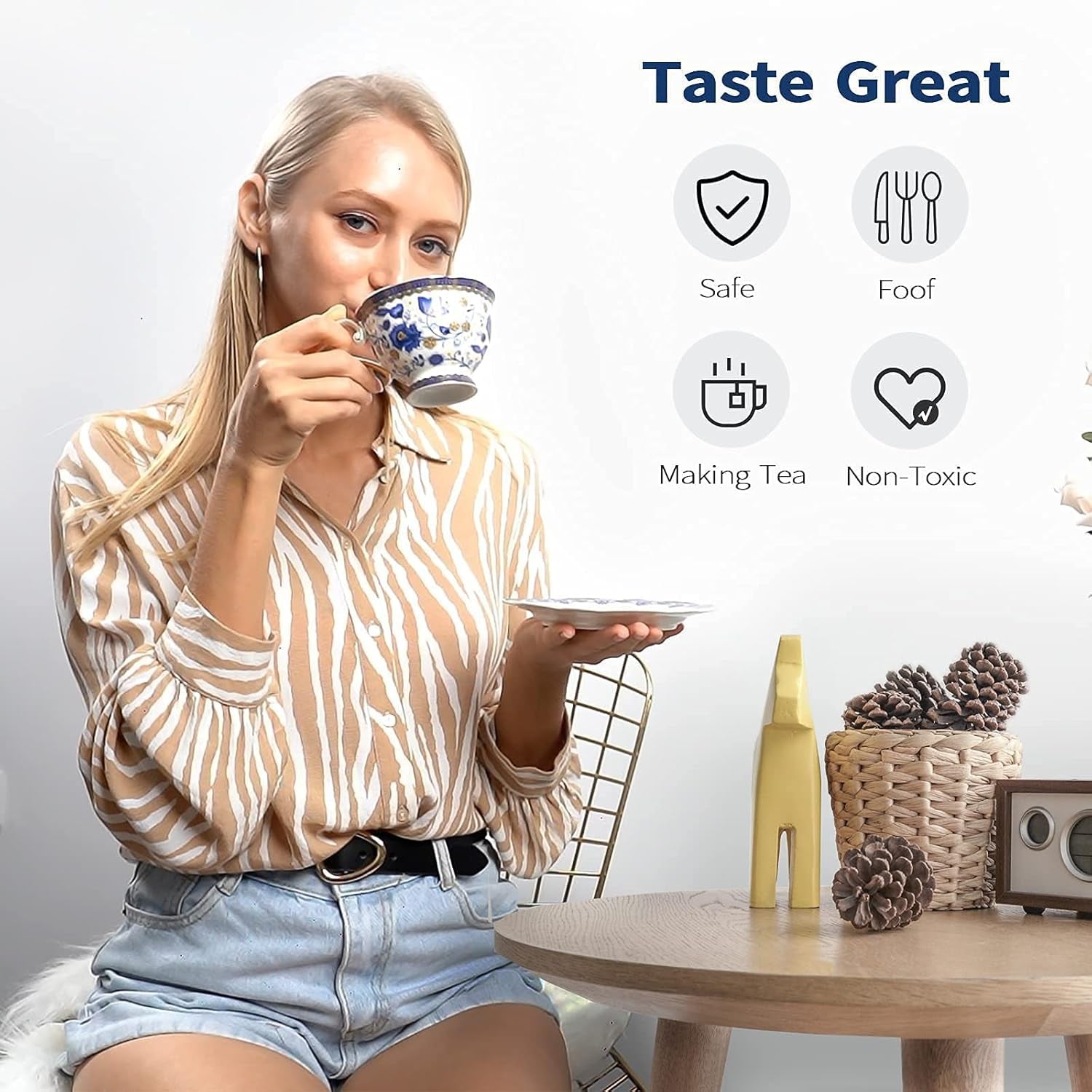 Bone China Tea Cups and Saucers