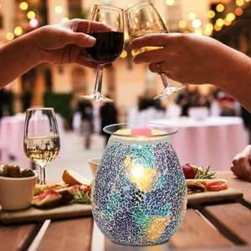 Wax Melt Warmer,Electric Wax Warmer for Scented Wax,Glass Wax Burner Birthday Gift for Her Mom,Fragrance Oil Burner Warmer for Home Office Wedding Birthday Gifts for Girl Sister Women Grandma