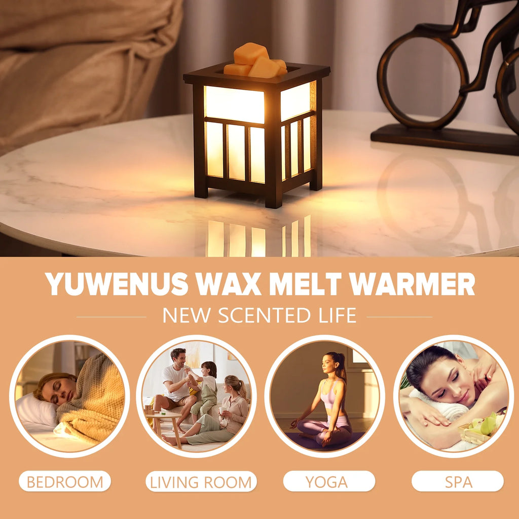 Wax Warmer for Scented Wood Electric Wax Melt Warmer Wax Burner Night Light