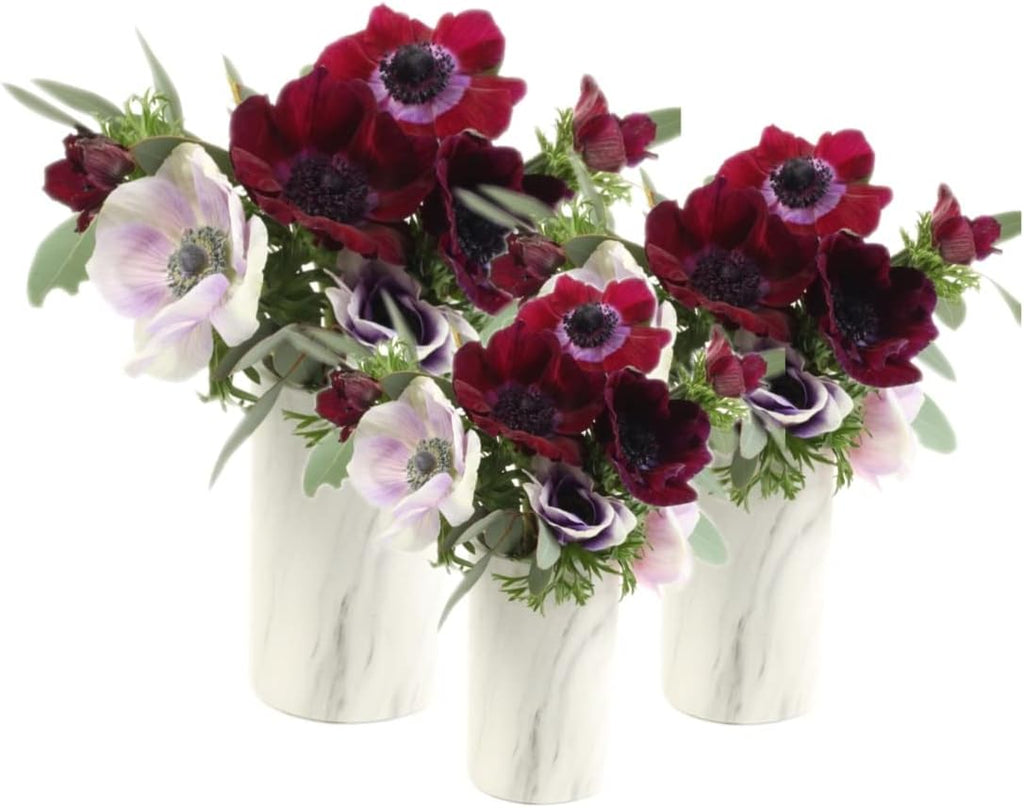 Marble Cylinder Vase Set