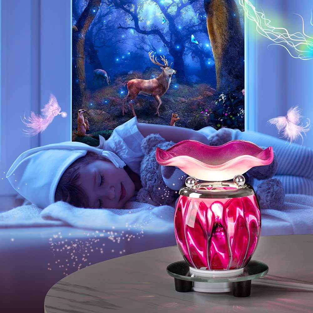 3 in 1 Electric Oil Warmer Scented Warmer Candle Wax Melt Warmer Fragrance Oil Burner(Lw-Purple2)