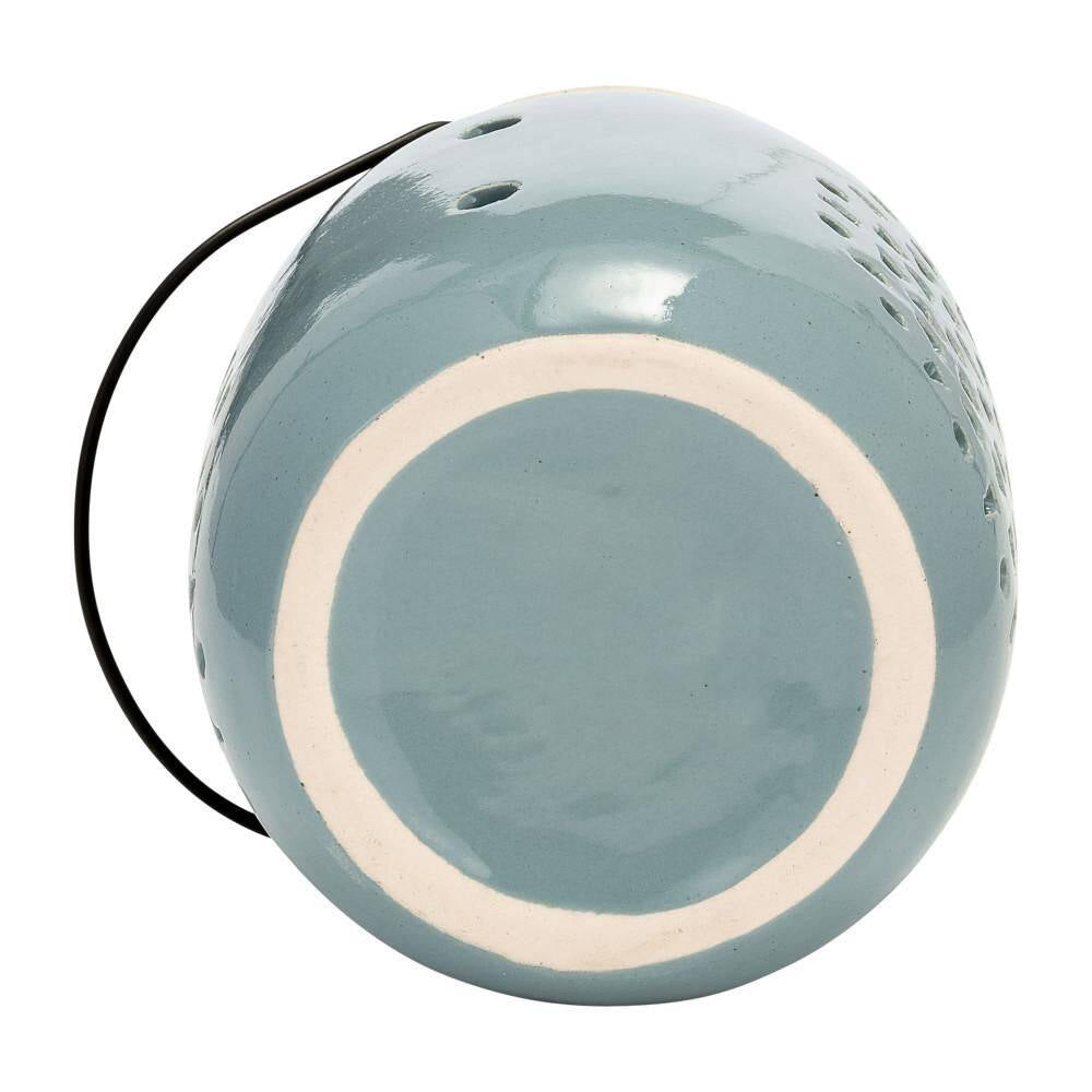Stoneware Lantern – Blue Smoke