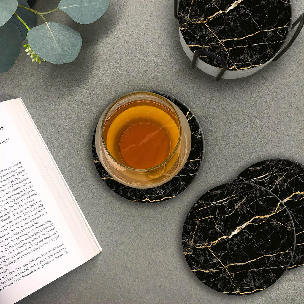 Stone Ritual Coasters - Black Gold