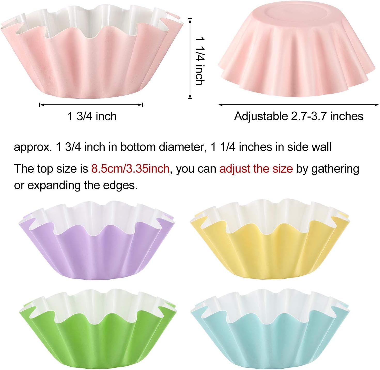 Wax Melt Liners Reusable Wax Warmer Containers Leakproof Cups for Scented Candle, Paper Holders for Electric Pluggable Melter and Burner(Pink, Blue, Green, Yellow, Purple,100 Pieces)