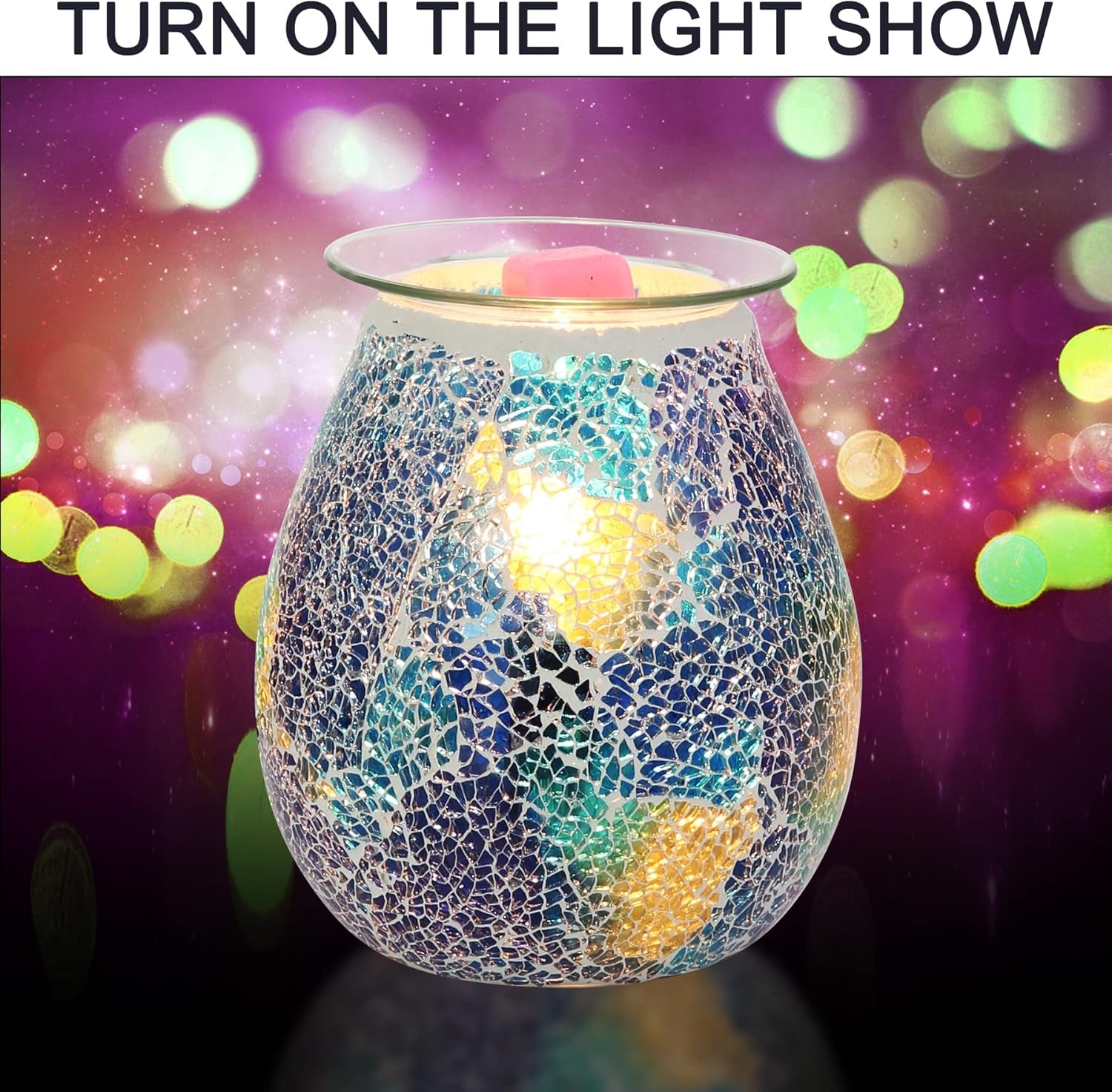 Wax Melt Warmer,Electric Wax Warmer for Scented Wax,Glass Wax Burner Birthday Gift for Her Mom,Fragrance Oil Burner Warmer for Home Office Wedding Birthday Gifts for Girl Sister Women Grandma