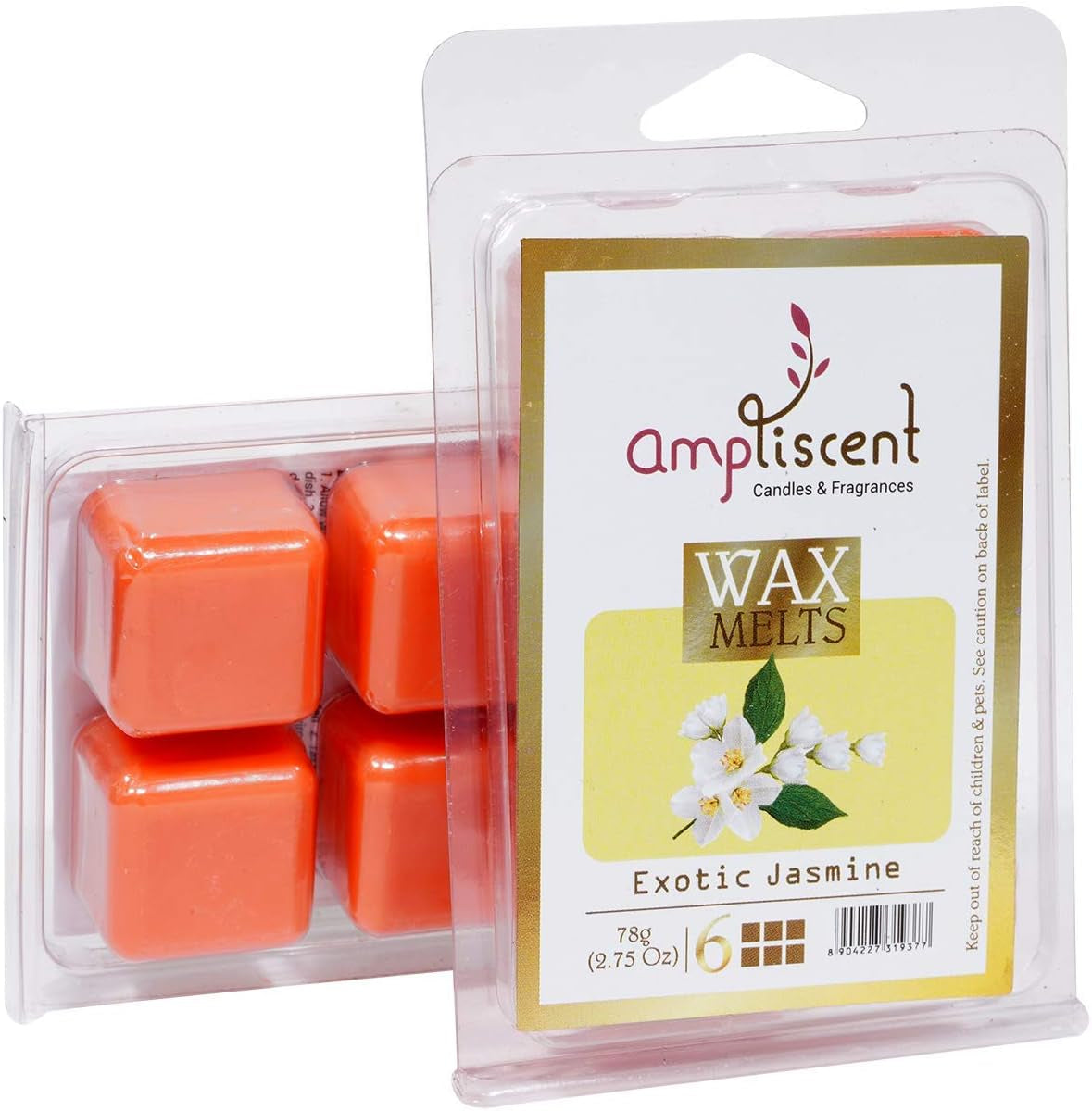 Scented Wax Melts -Wax Cubes Warmer|Candle Wax Air Fresheners|Scented Natural Soy Wax Melt Cubes Aromatherapy, Exotic Jasmine, Lemongrass and English Lavender - Set of 4 (2.5 Oz) Assorted