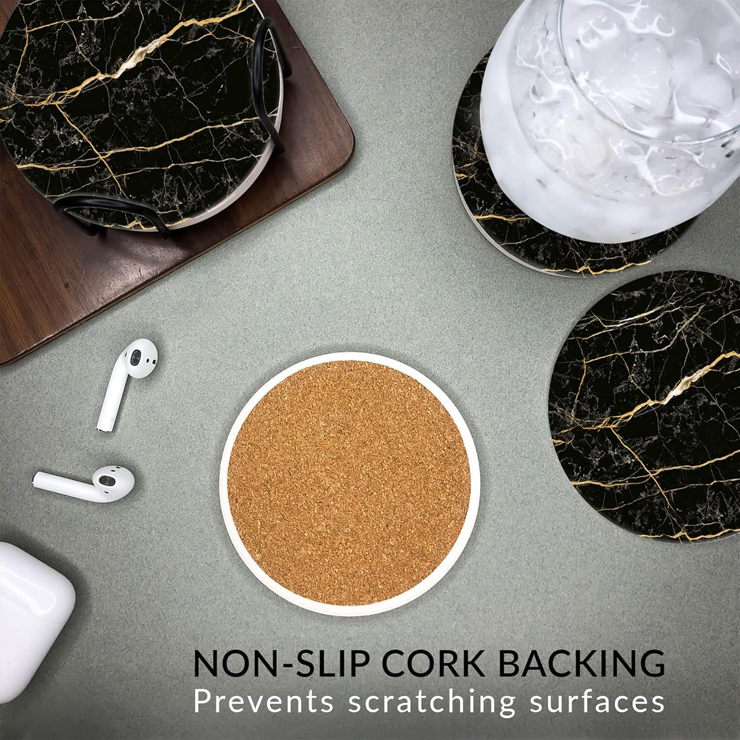 Stone Ritual Coasters - Black Gold