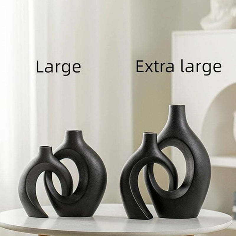 Black Cathedral Vase Duo