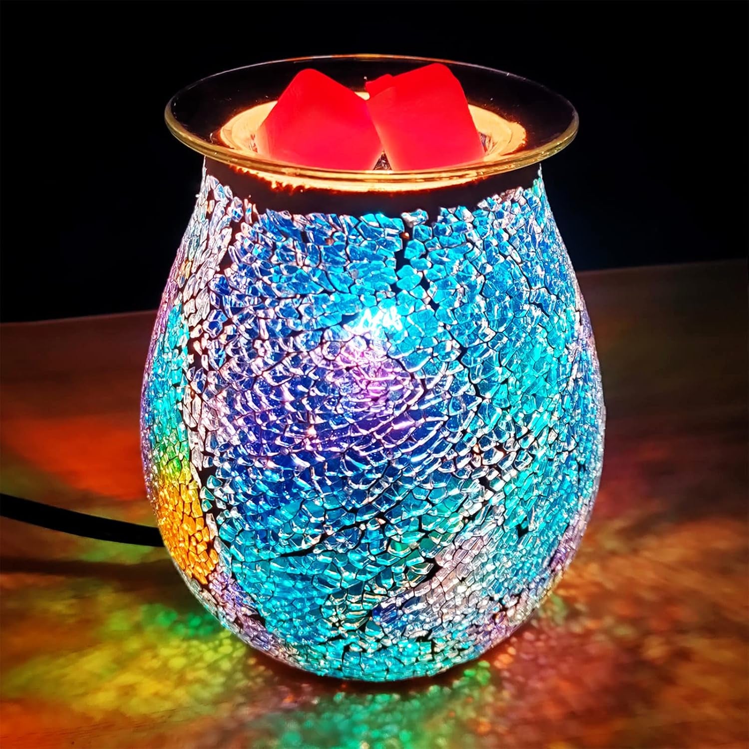 Wax Melt Warmer,Electric Wax Warmer for Scented Wax,Glass Wax Burner Birthday Gift for Her Mom,Fragrance Oil Burner Warmer for Home Office Wedding Birthday Gifts for Girl Sister Women Grandma