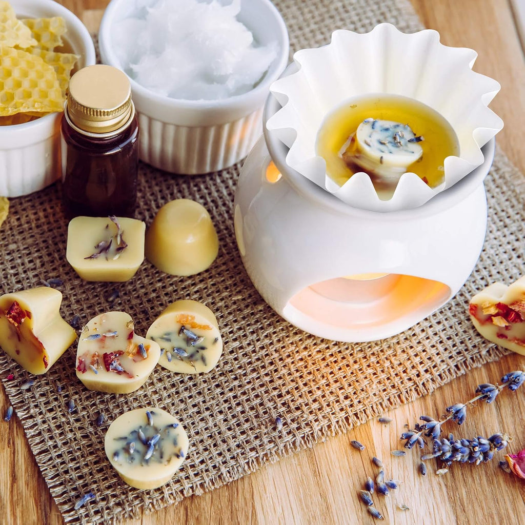 120 Pieces Wax Melt Warmer Liners Leakproof Wax Tray Reusable Wax Liner Candle Popper Liner for Scented Wax, Candle Warmer, Plug in Warmers, White