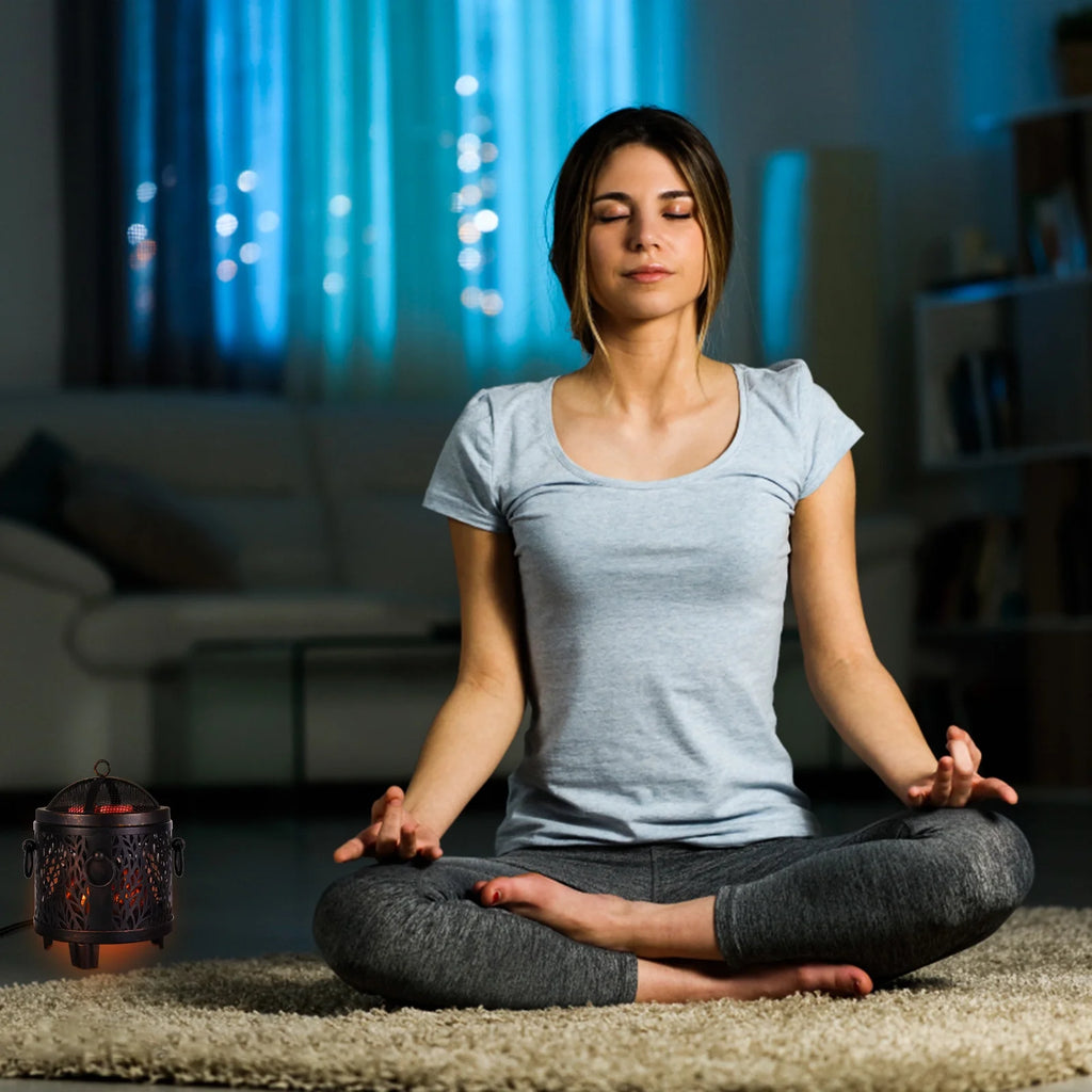 Fire Pit Wax Warmer, Bonfire Elextric Wax Melting Heater, Candle Oil Burner Flickering Warm Night Light for Home Decor & Aromatherapy Gift