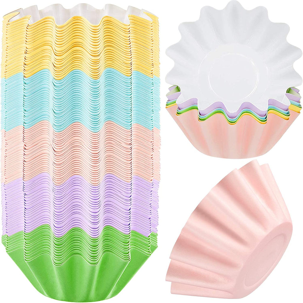 Wax Melt Liners Reusable Wax Warmer Containers Leakproof Cups for Scented Candle, Paper Holders for Electric Pluggable Melter and Burner(Pink, Blue, Green, Yellow, Purple,100 Pieces)