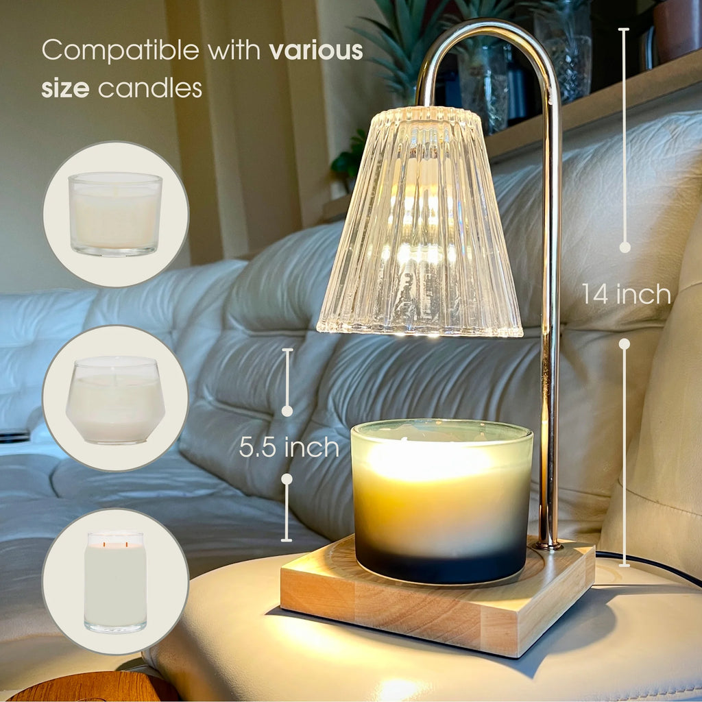 Electric Candle Warmer Lamp Adjustable Wax Melter Light for Jar Candles with Timer and Dimmer Wax Warmer Lamp for Home Decor