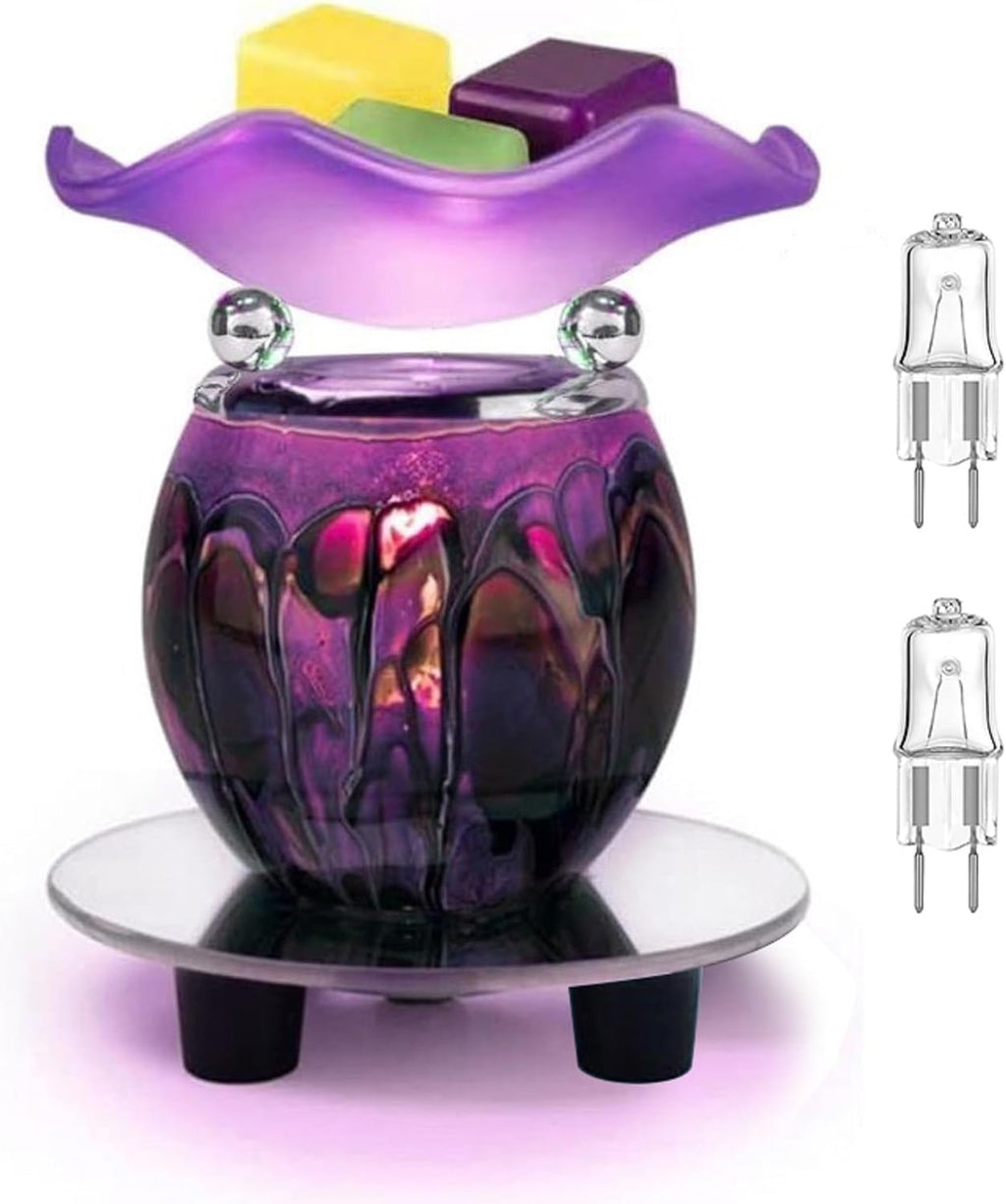 3 in 1 Electric Oil Warmer Scented Warmer Candle Wax Melt Warmer Fragrance Oil Burner(Lw-Purple2)