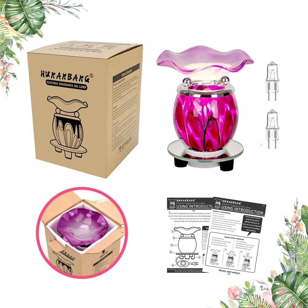 3 in 1 Electric Oil Warmer Scented Warmer Candle Wax Melt Warmer Fragrance Oil Burner(Lw-Purple2)