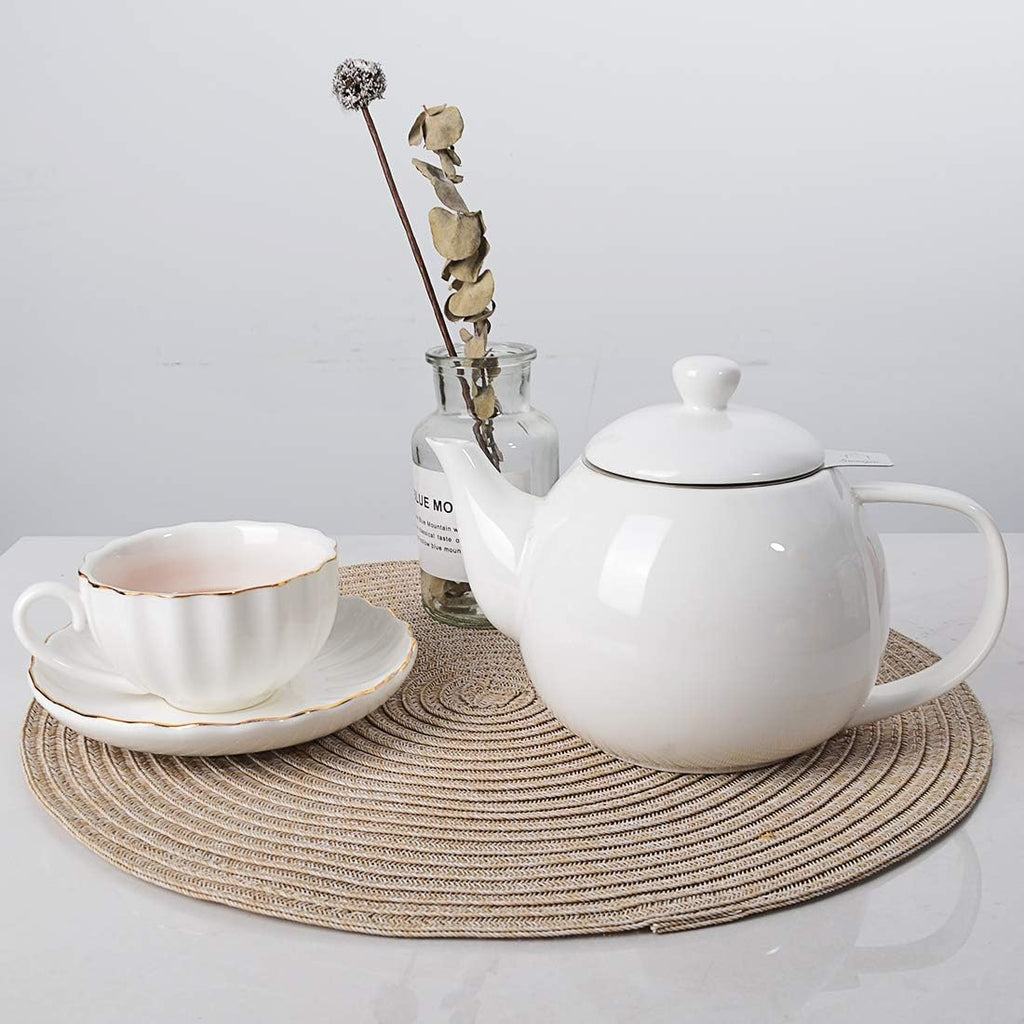 Porcelain Infuser Teapot (White)