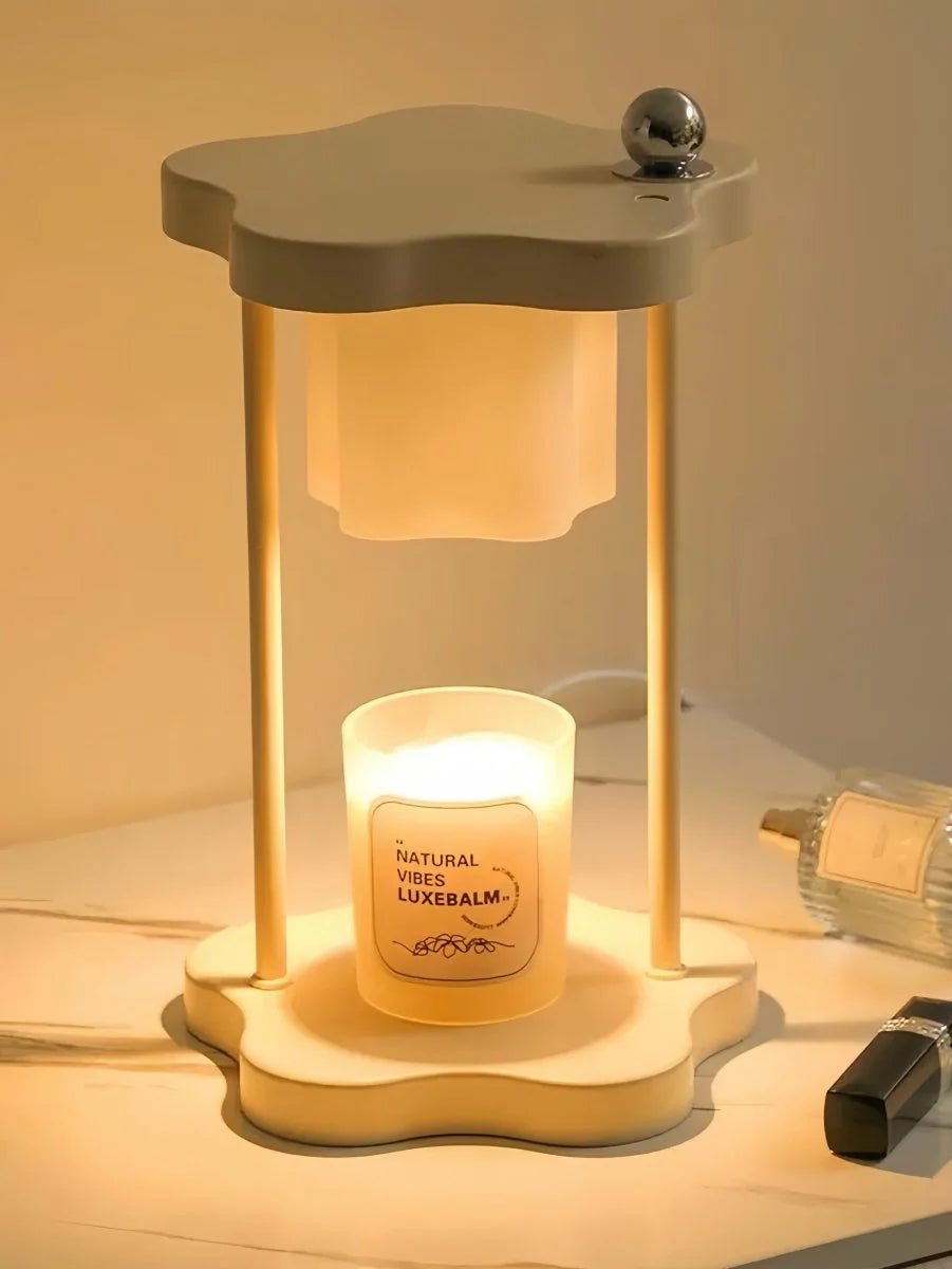 Cute Nordic Dimmable Petal Floral Candle Warmer Lamp with Timer