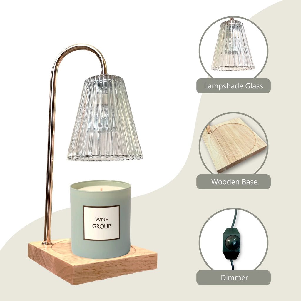 Electric Candle Warmer Lamp Adjustable Wax Melter Light for Jar Candles with Timer and Dimmer Wax Warmer Lamp for Home Decor