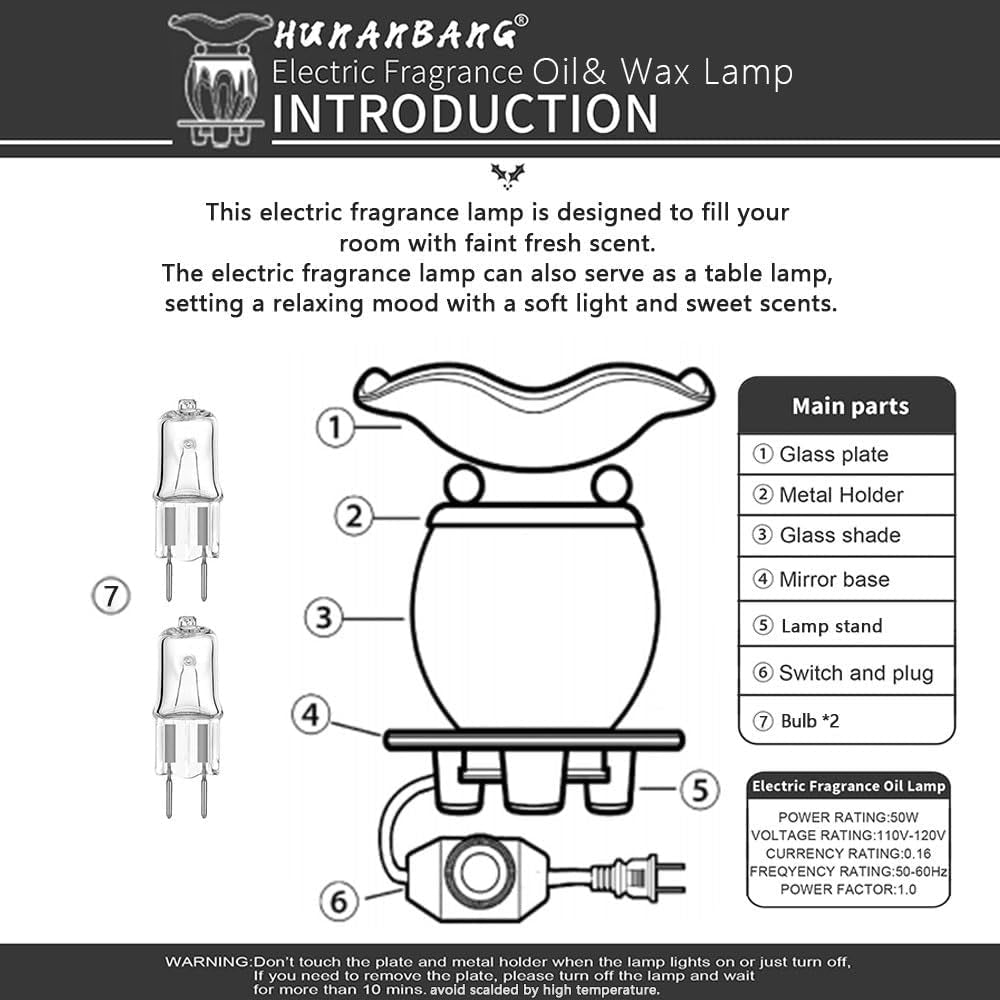 3 in 1 Electric Oil Warmer Scented Warmer Candle Wax Melt Warmer Fragrance Oil Burner(Lw-Purple2)
